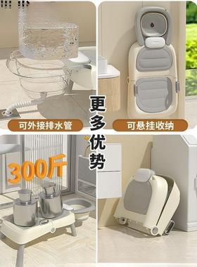 妇AL102409宝宝儿童洗头可折孕叠头发躺椅洗头床成人洗家用大洗头