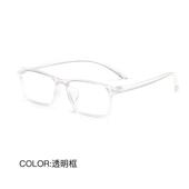 高档全塑料无螺丝近视镜男眼平辐光护眼超轻无度数防蓝光近视眼射