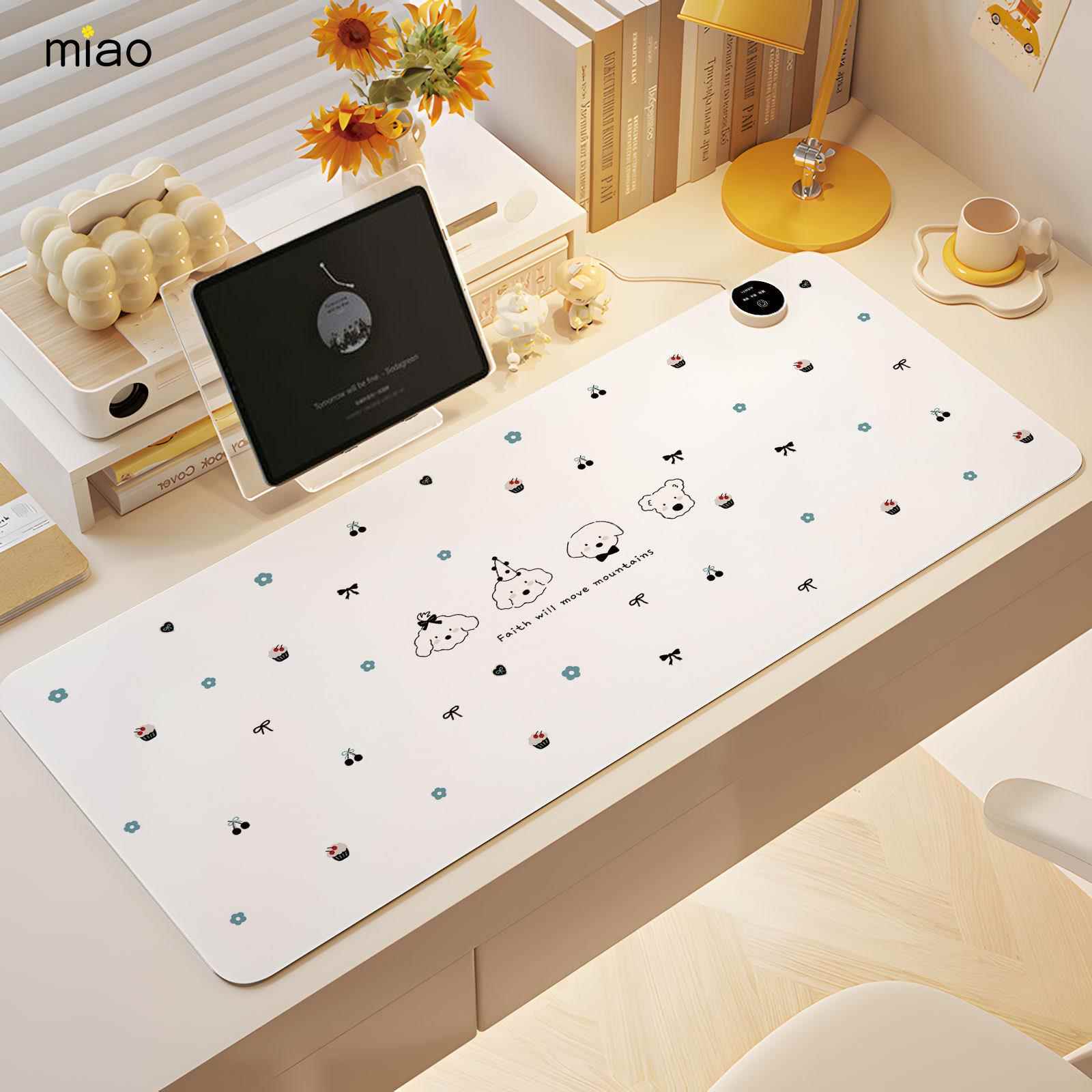 加热鼠标垫超大发热暖桌垫女生办公室电脑桌面垫冬天书桌写字暖手