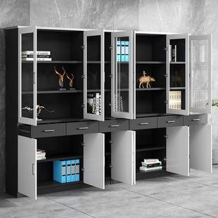 板背式 文柜资料柜木质档案柜柜带锁办详情咨询公室书柜景组合办公