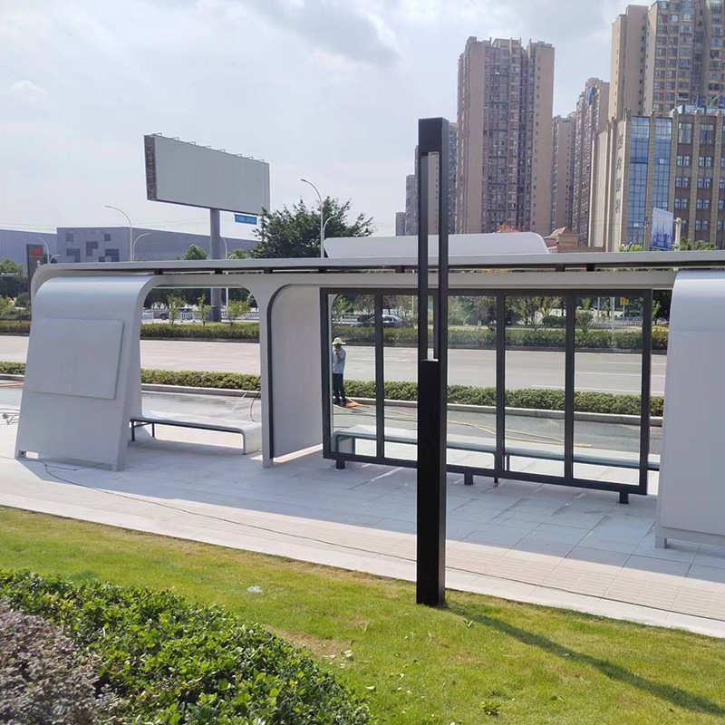 重庆候车亭公交站太阳能智能公交站台牌停靠站广告灯箱宣传栏厂家