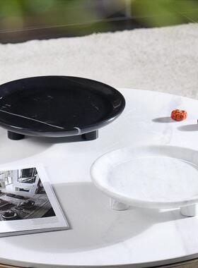 现代欧洲无障碍豪华大理石托盘斯堪的纳维亚储存托盘水果托盘酒店