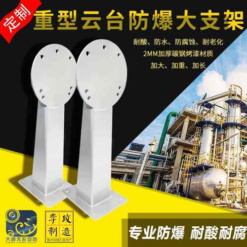 配重型防爆云台摄像机 碳钢烤漆 304 316 316L不锈钢防爆云台支架