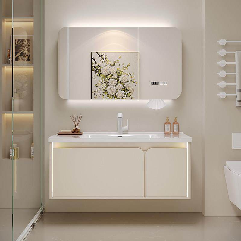 浴室柜组合岩板一体盆陶瓷切角卫生间洗手池储物柜洗漱台盆柜,家装主材,浴室柜组合,淘宝优惠券,粉丝福利购,淘宝优惠卷