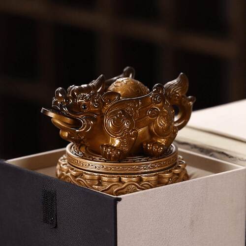 变色茶宠品可养貔貅宝旋元转精变色茶摆件茶宠桌面摆ADN件茶宠茶