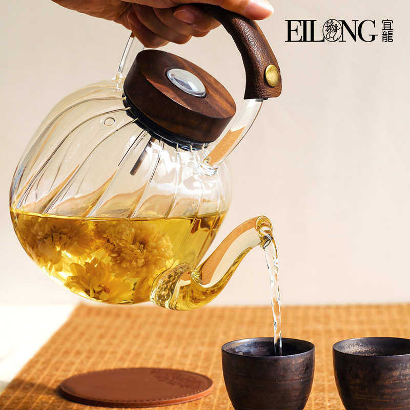 炉宜玻璃煮煮茶提梁壶龙陶加厚感温茶壶电耐热式茶器玻璃
