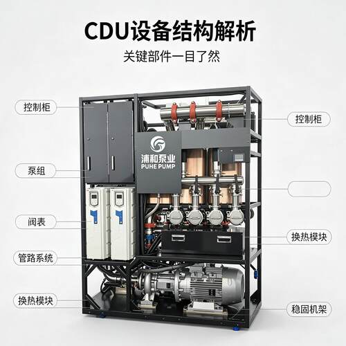 工业CDU冷却系统一体式双泵冗余温控机组精密液冷换热循环装置
