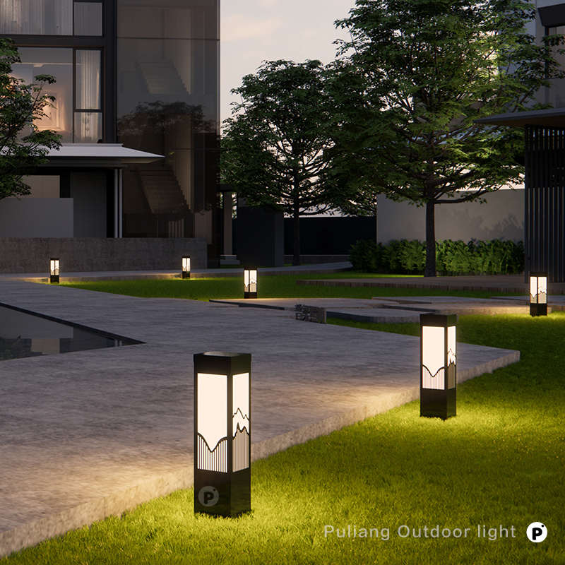 新中式草坪灯太阳能户外防水草地灯花园别墅室外地插景观庭院灯