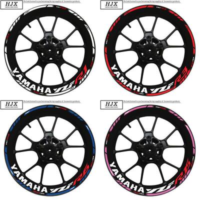 摩托车机车雅马R3 R1 R6贴纸YZFR7R25轮毂改装个性轮圈反光贴花