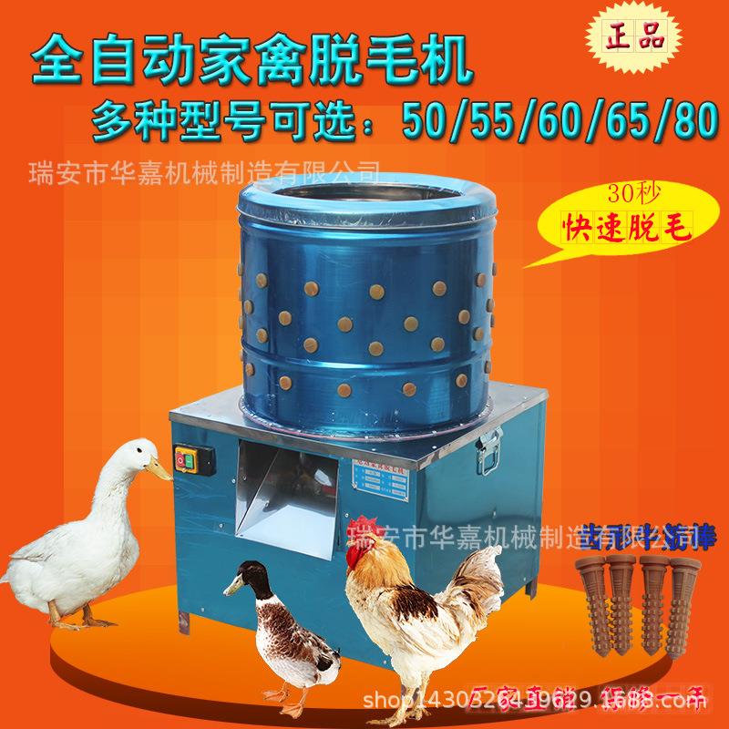 家禽脱毛机商用全自动快速脱鸭毛鸡毛鹅毛机60型脱毛机电动去毛机