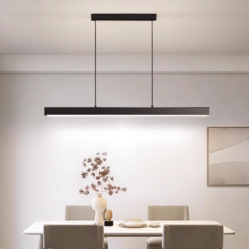 餐厅吊灯北欧现代简约餐厅灯时尚办公室吧台极简长条餐桌吊灯具