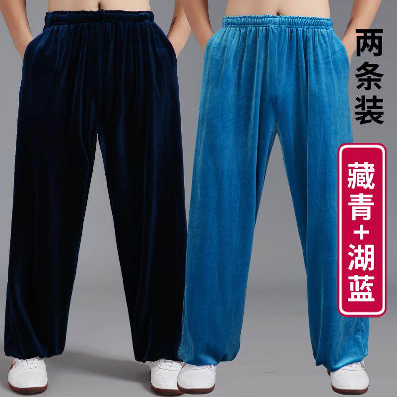 新款新款太极服女款秋款太极裤男款冬季太极秋服冬装男练功裤武裤图片