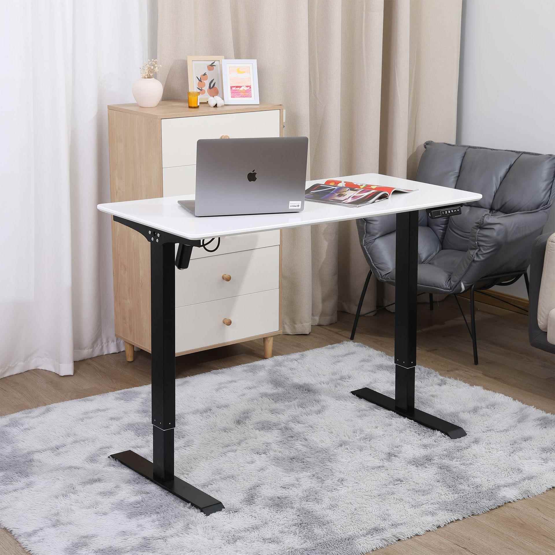 实212木简办公桌梁可动调节家用电脑桌工横约作台学习写字电升降