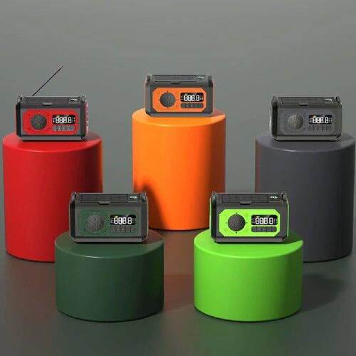 12000mAh AM/FM/NOAA Weather Radio with 2 Solar Panels Solar