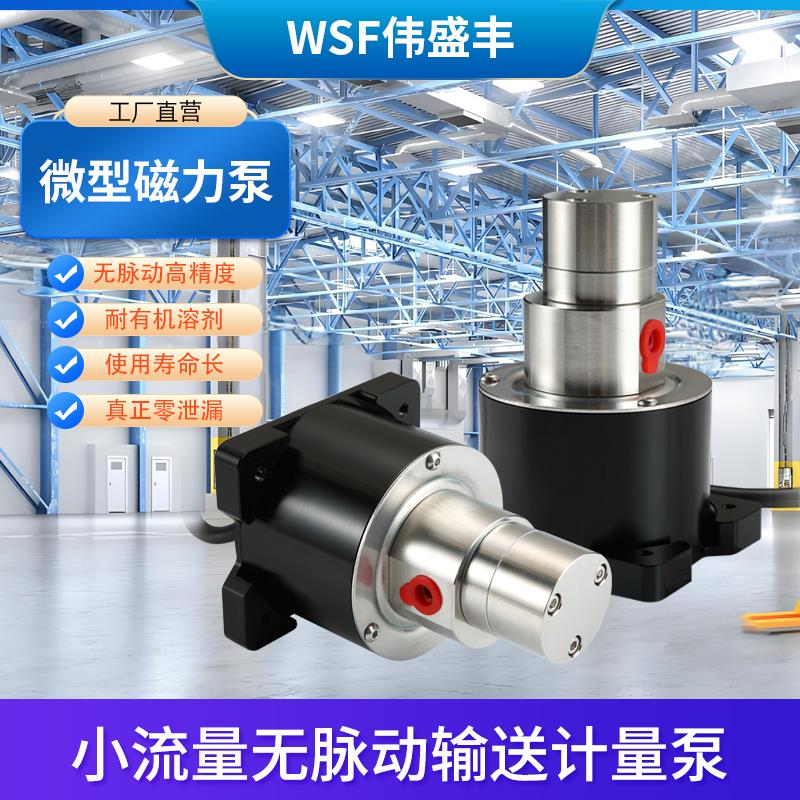 微型齿轮计量泵无脉动输送不锈钢磁力泵耐腐蚀医疗化工小流量泵