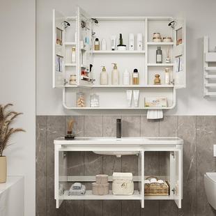 4I窝浴室柜751组合卫生间蜂侧格收纳美妆智体能一陶瓷盆洗漱台防