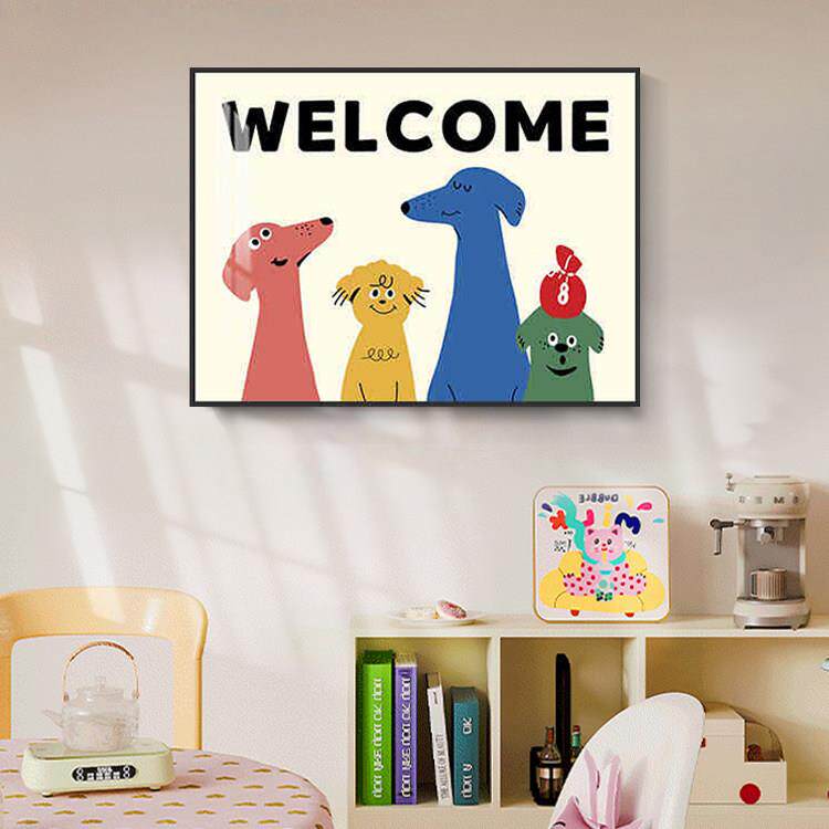 新款现代简约电表箱挂画翻盖卡通配电箱开关遮挡饭厅电闸盒装饰画