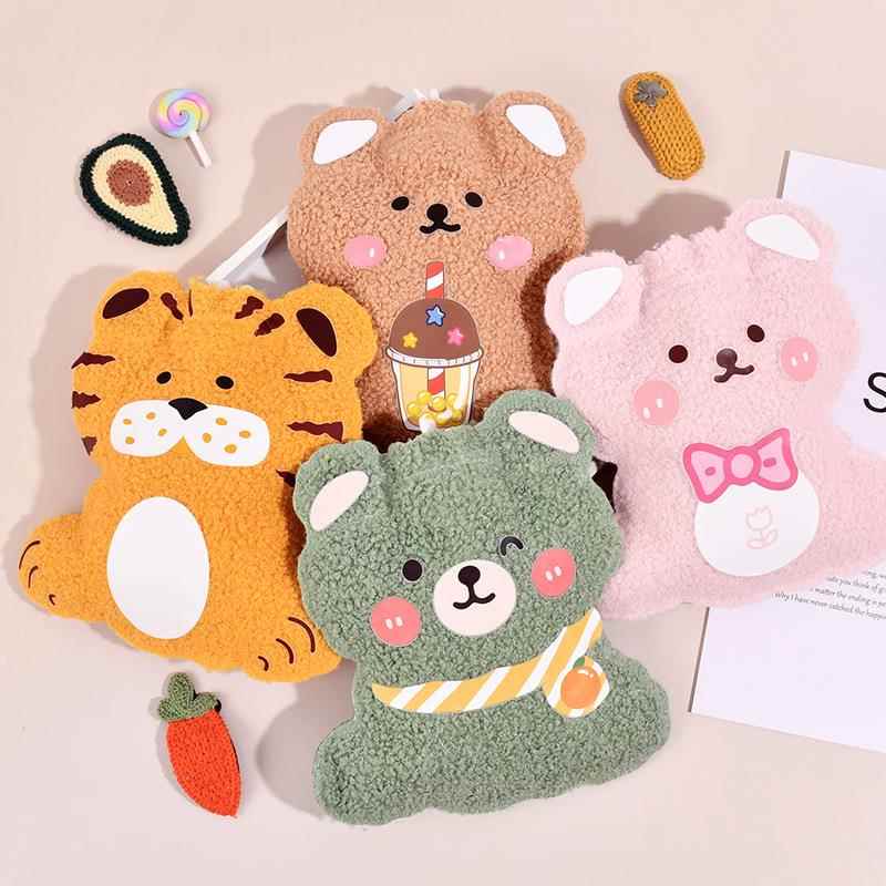 手掌热水袋特小卡通新款动物毛绒异形注水可爱随身暖手宝冷热便携