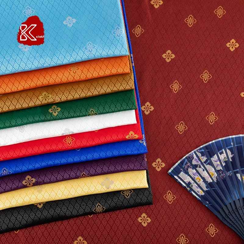 金襕坊日本出口和风西阵织织锦缎花菱汉服暗纹中国风织金服装布料