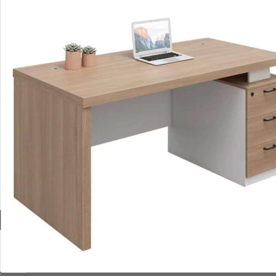 现代简约文办公桌学书桌家用写字台脑039免漆板员单人电生桌