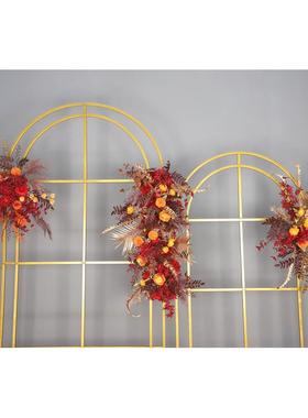 件款婚庆新铁ZG-63096艺拱门舞台屏风婚礼布置装饰宾区摆橱窗迎花