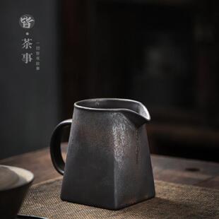 覆古鎏金公道杯中式功夫茶具陶瓷家用分茶器匀茶杯防烫茶海公杯