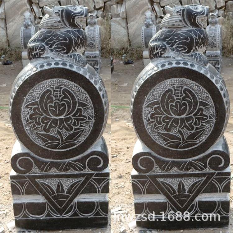 家居大门石墩图片大全别墅貔貅石鼓墩门前大象石鼓价格