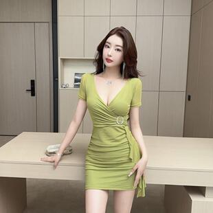 夜总会性感连衣裙桑拿足浴技师工作服夜场女装 按摩技师服 采耳柔式