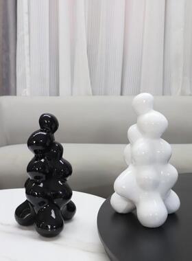 欧式轻奢抽象不规则堆件砌球造型树酒脂摆客厅卧室关店1139玄家居