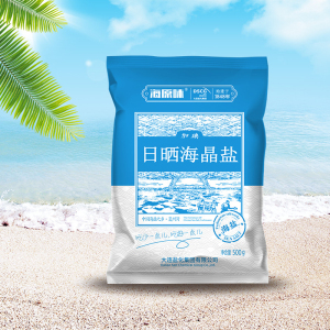 海盐食用加碘日晒海晶盐500g*5
