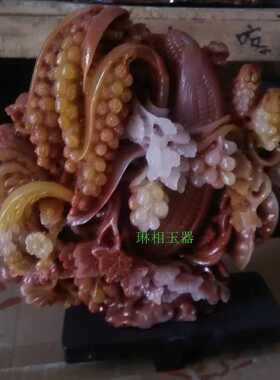 新款仿福建寿山石石英岩合成五谷丰登山子摆件摆饰批发