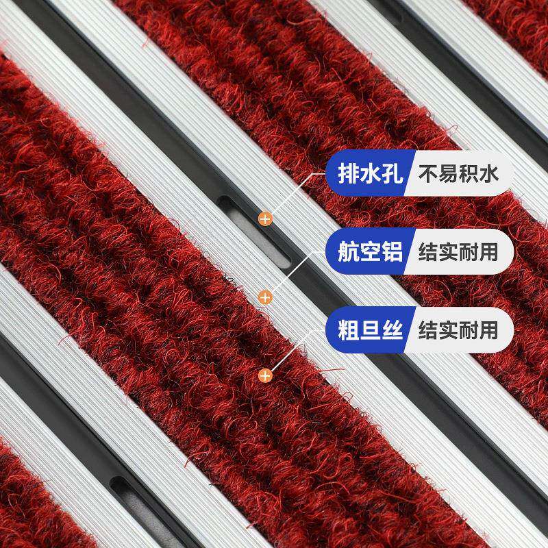 酒店商场别墅门口地垫免安装直铺式除尘垫铝合金防滑入户门垫商用