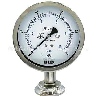 北京布莱迪F6无菌卫生型隔膜压力表PYTHN 098.AO.531介质170℃