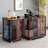 移动茶桌台家小茶台WZC YFFS边柜茶车实阳泡木用茶几烧水壶一体煮