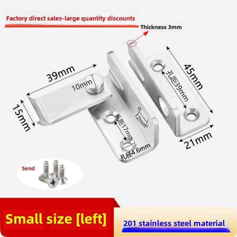 304不锈钢外露门闩表面安装门扣门扣滑动门扣门塞防盗门闩安全门