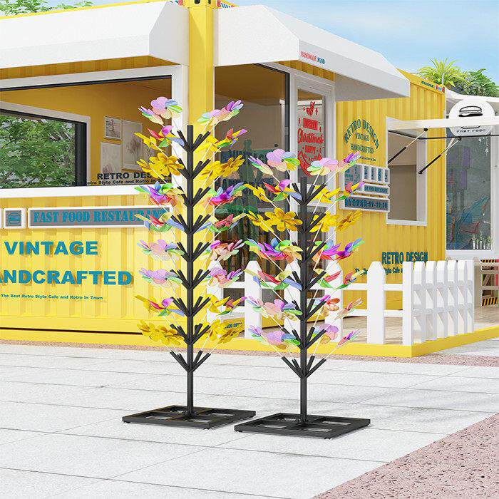 风车展示立柱插气球架子地推广告活动气球树展示路引装饰布置支架