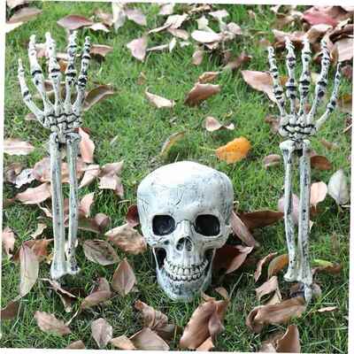 Halloween skull Garden Skull three-piece skull set骷髅头摆件