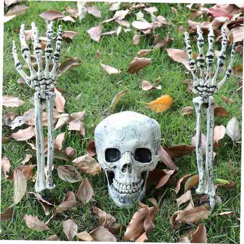 Halloween skull Garden Skull three-piece skull set骷髅头摆件