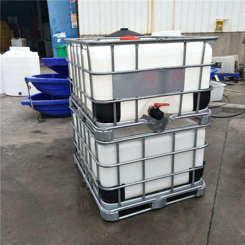 厂家批发 卧式500L半吨桶 滚塑IBC集装桶 0.5吨方桶pe化工叉车桶