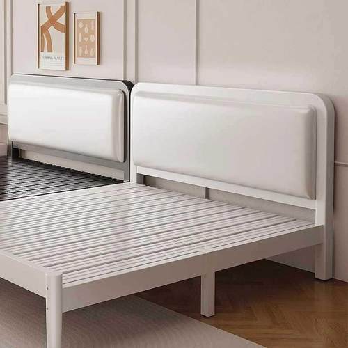 铁卧艺床现MS-01代简锈约家用主双人床防异响儿单童出租房不钢人