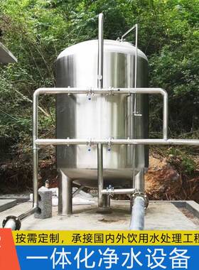 一体式不锈钢农村饮用水净水设备山泉水井水游泳池小型超滤净水器