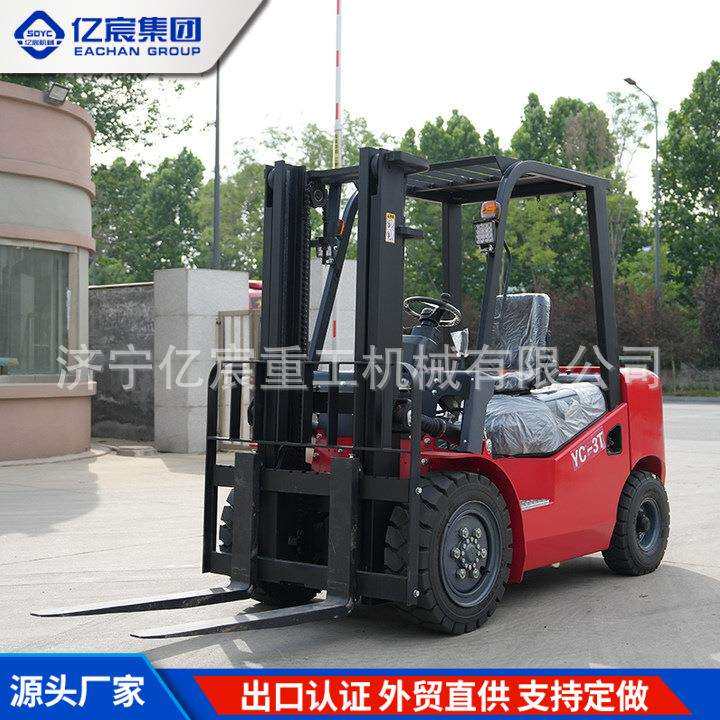 小型柴油叉车四驱液压升降平衡重柴油动力叉车3吨3.5吨4吨搬运车