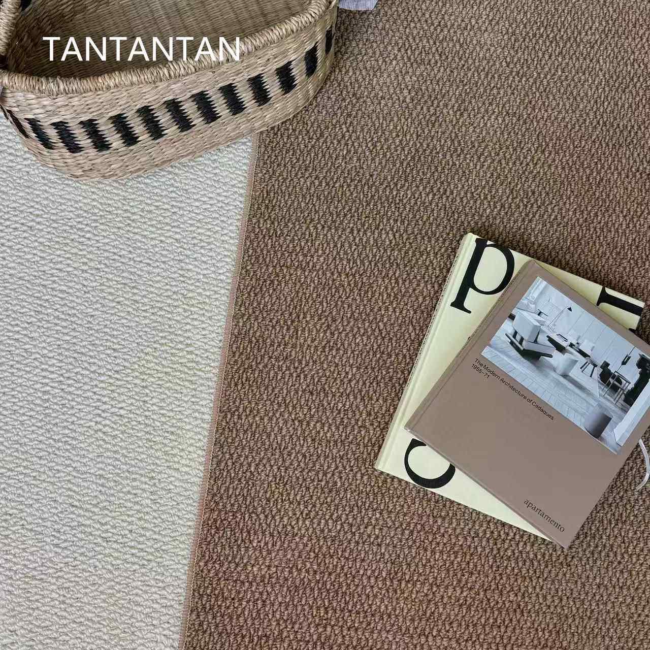 TAN! ins风地毯 仿羊毛仿黄麻床边毯 拍照背景装饰拍摄道具