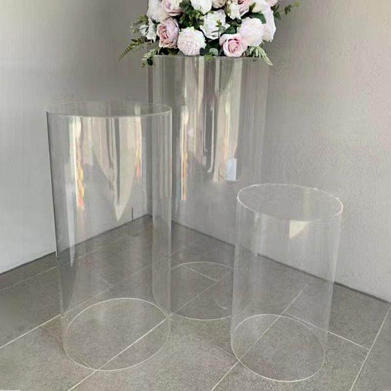 婚庆道具透明亚克力圆柱甜品台展示架婚礼路引迎宾区花架装饰摆件