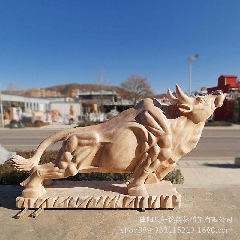 石雕青石牛动物景区雕塑大理石牛摆件牧童骑黄牛景观石材青石卧牛