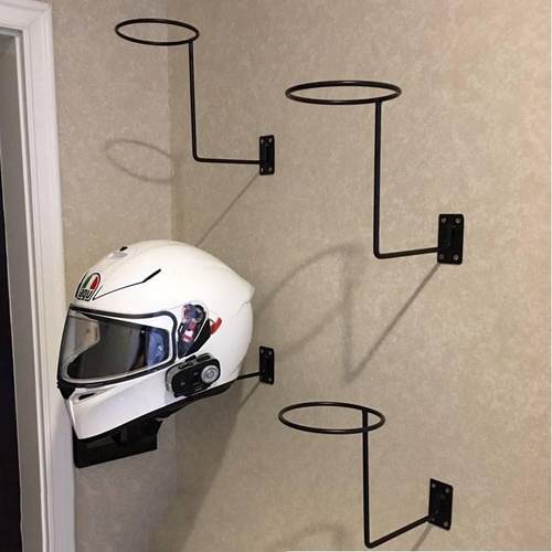 摩托车头盔放置架黑色架壁挂帽子展示架自行车展示架帽架家用挂钩