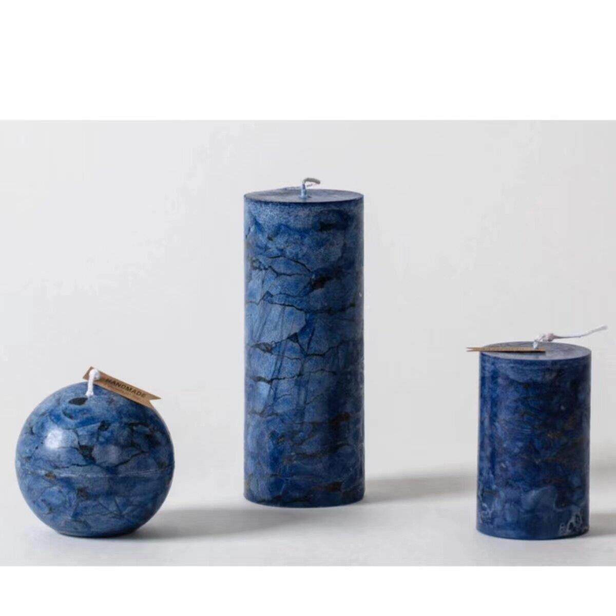 中古欧式覆古风格装饰手工圆柱大蜡烛浪漫欧式餐桌茶几香薰装饰品