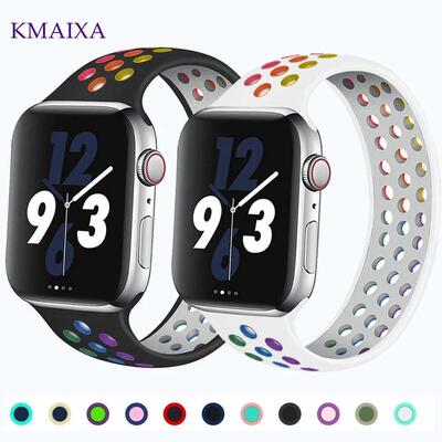 Solo Loop Strap For Apple Watch Band 44mm 40mm 38mm 42mm 41m