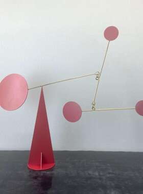 家居装术饰摆件电视创柜意样面板房客厅AZO桌北欧几何艺动态平衡