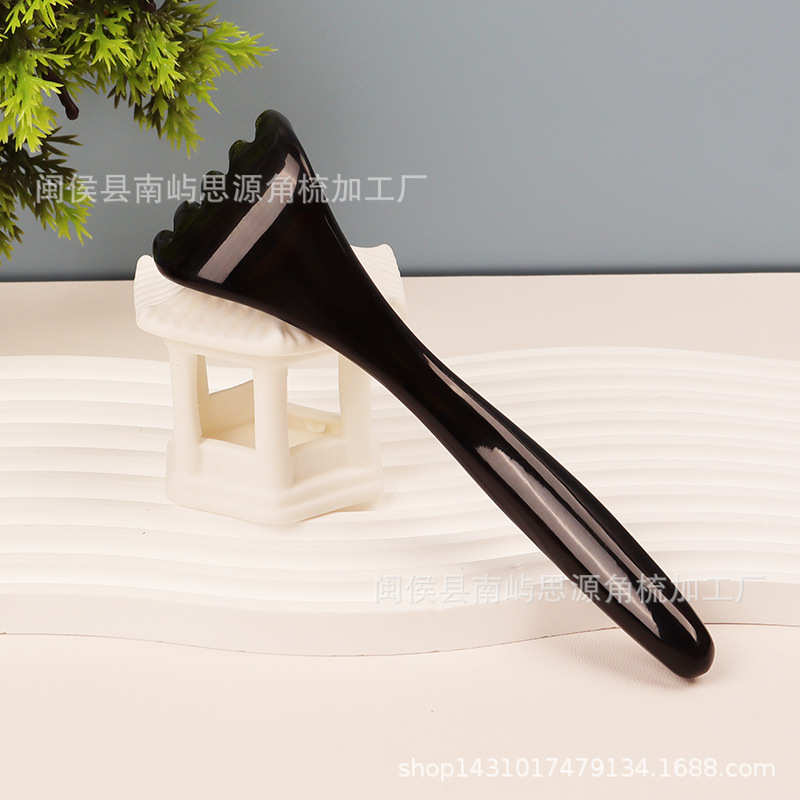 天然黑水牛角五爪头部按摩器梳子经络头皮头疗疏通肩颈部刮痧